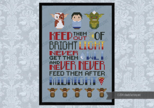 Home Products Cross Stitch Patterns Quotes Movie Quotes Gremlins Rules