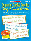 Cursive Writing Practice: Inspiring Quotes: Reproducible Activity ...