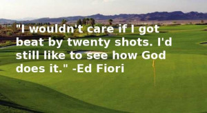 Golf is a special game and clearly shows the mind-body connection ...