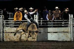 his eight seconds Saturday during the Lane Frost Challenge bull riding ...