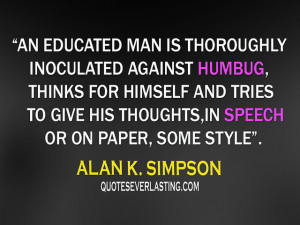 ... give his thought, in speech or on paper, some style.