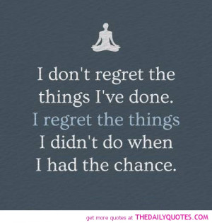 Don't Regret