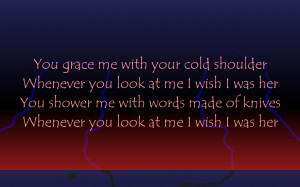 Cold Shoulder - Adele Song Lyric Quote in Text Image