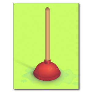 Toilet Plunger Post Cards