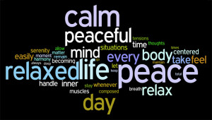 calm and relaxed affirmations wordle