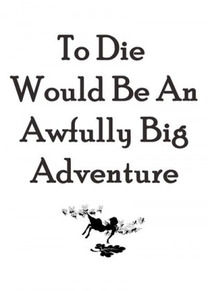 to die would be an awfully big adventure ~ Peter Pan
