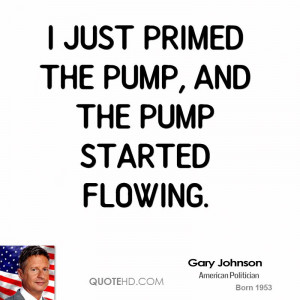 just primed the pump, and the pump started flowing.
