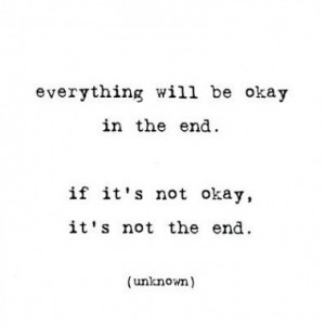 It's not the end.