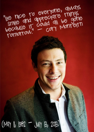 Happy Birthday Cory Monteith:10 Quotes to Remember Him