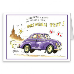 Congratulations on passing your driving test greeting card