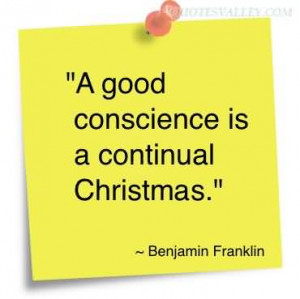 Good Conscience Is A Continual Christmas