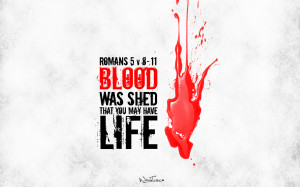 Christian Graphic: Blood Was Shed Papel de Parede Imagem