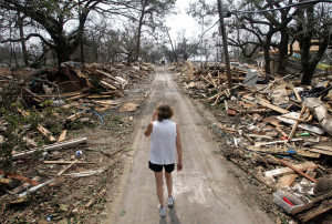 ... after Hurricane Katrina ravaged the area. (AP Photo/Rob Carr