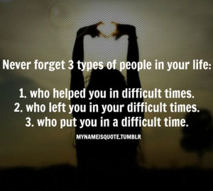 Never forget 3 types of people in your life... #quotes #never #forget ...