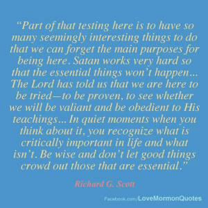 Quote by Elder Richard G. Scott