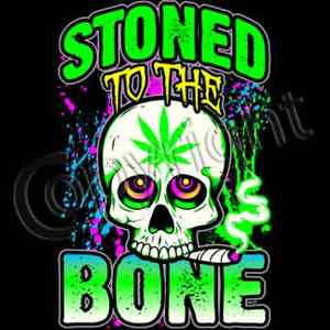 Funny-Neon-Tshirt-Stoned-To-The-Bone-Pothead-Marijuana-Weed-Ganja ...
