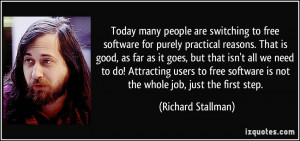 Free Software Today