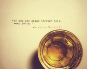 Sir Winston Churchill Quote with Whiskey