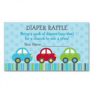 car_transportation_diaper_raffle_tickets_business_card ...