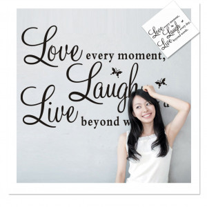 LIVE LOVE LAUGH Art Words Motto Vinyl Wall Sticker Home Decor Decal ...