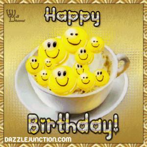 Smileys In Coffee Cup Picture for Facebook