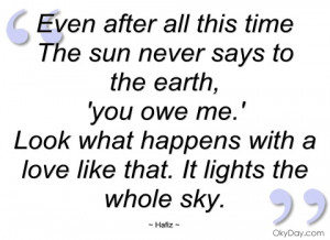even after all this time hafiz