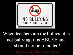 When the care givers are the ones bullying our children