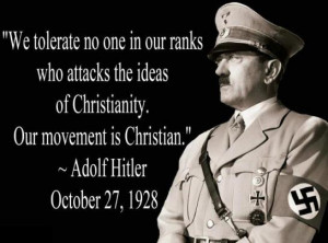 Hitler speaks about his Christian faith