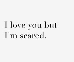 Im Scared Quotes I love you but i'm scared.