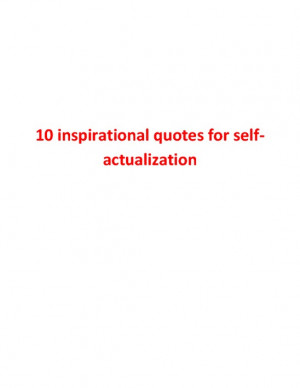 10 inspirational quotes for self-actualization screenshot