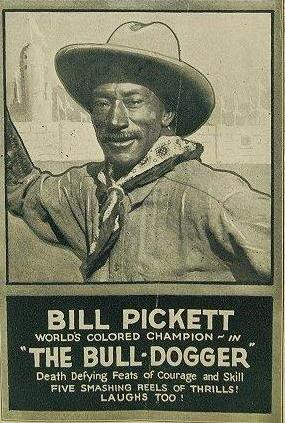 ... from1922 advertising The Bull- Dogger movie starring Bill Pickett