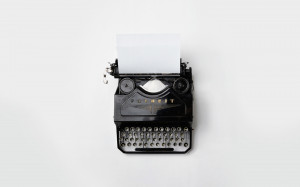 Adler Favorit vintage typewriter on white surface soft shadows photo ...