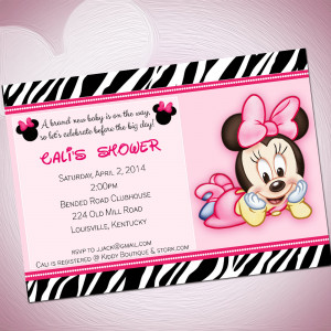 baby minnie mouse baby shower invitations template 3PS9Rnt9