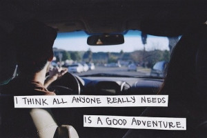 Think All Anyone Really Needs Is A Good Adventure ~ Driving Quote