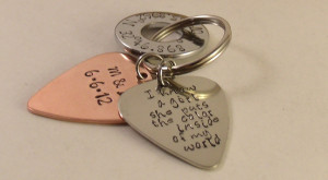 Love quotes Guitar Pick keychain-Perfect Gift for a Grooms Wedding ...