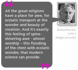religions have a place for awe, for ecstatic transport at the wonder ...