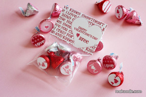 Valentine's Hershey Kisses Labels