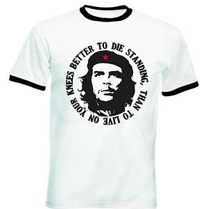 Details over CHE GUEVARA QUOTE - NEW BLACK RINGER COTTON TSHIRT