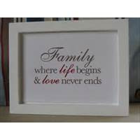 Framed Quotes Family Love...