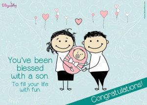 Congratulations E Card on Birth of a Son, New Born Congratulations ...