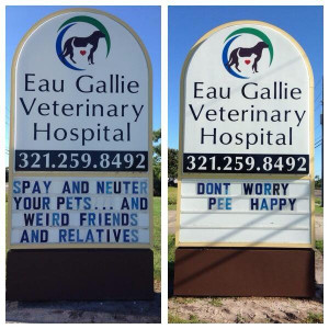 To Brighten Up Your Monday: Funny Signs Put Up By An Animal Hospital