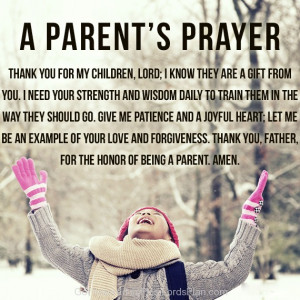 Parents, short and beautiful prayer which can be do by all the parents ...