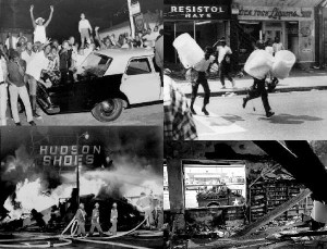 These pictures show the damage left from race riots in urban areas.
