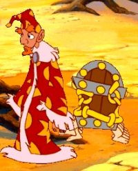 Rincewind (The Wizard) and Luggage