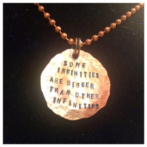 The fault in our stars inspired book quote, hammered penny necklace