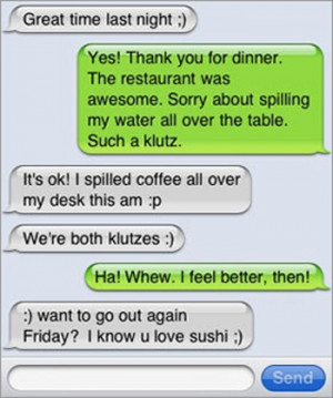 Don’t send this: “Can’t wait to see you! ;) :) :*)”