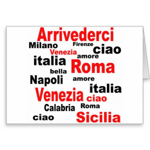 italian sayings greeting card