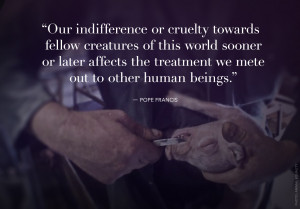 also remarks on the fact that any tolerance for cruelty to animals ...