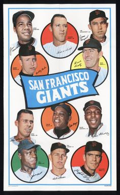 ... Poster. Willie McCovey, Willie Mays, Juan Marichal, Gaylord Perry