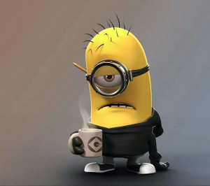 My mornings are like this minion.